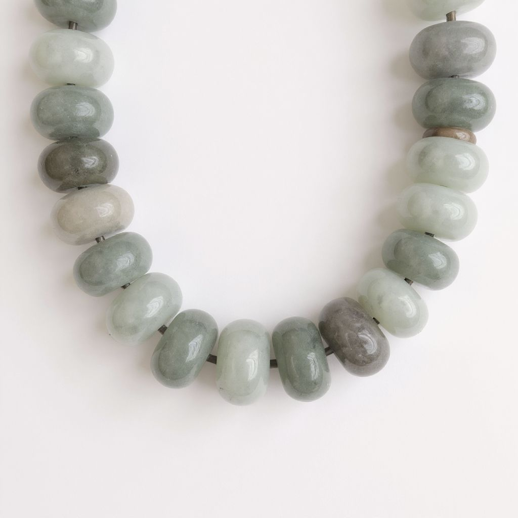 Bileklik Tespih Rondela Serisi (Gri Ceyt) 8*5 mm