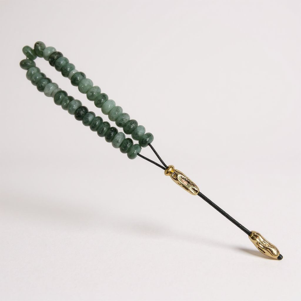 Bileklik Tespih Rondela Serisi (Zümrüt Ceyt) 8*5 mm