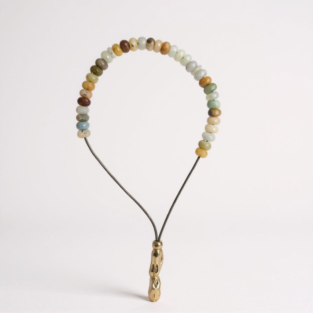 Bileklik Tespih Rondela Serisi (Amazonit) 7*4 mm