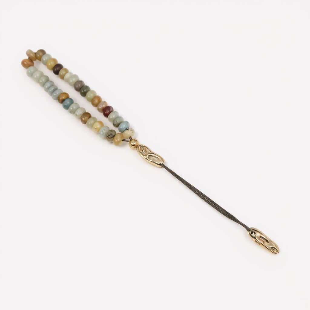 Bileklik Tespih Rondela Serisi (Amazonit) 7*4 mm