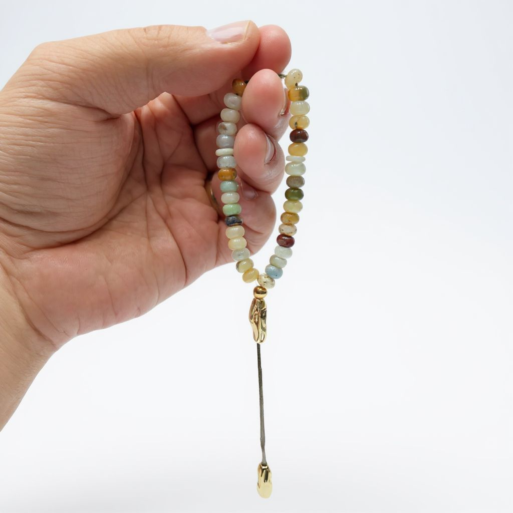 Bileklik Tespih Rondela Serisi (Amazonit) 7*4 mm