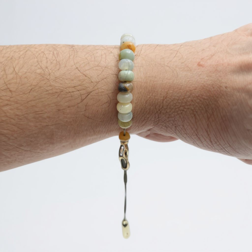 Bileklik Tespih Rondela Serisi (Amazonit) 7*4 mm