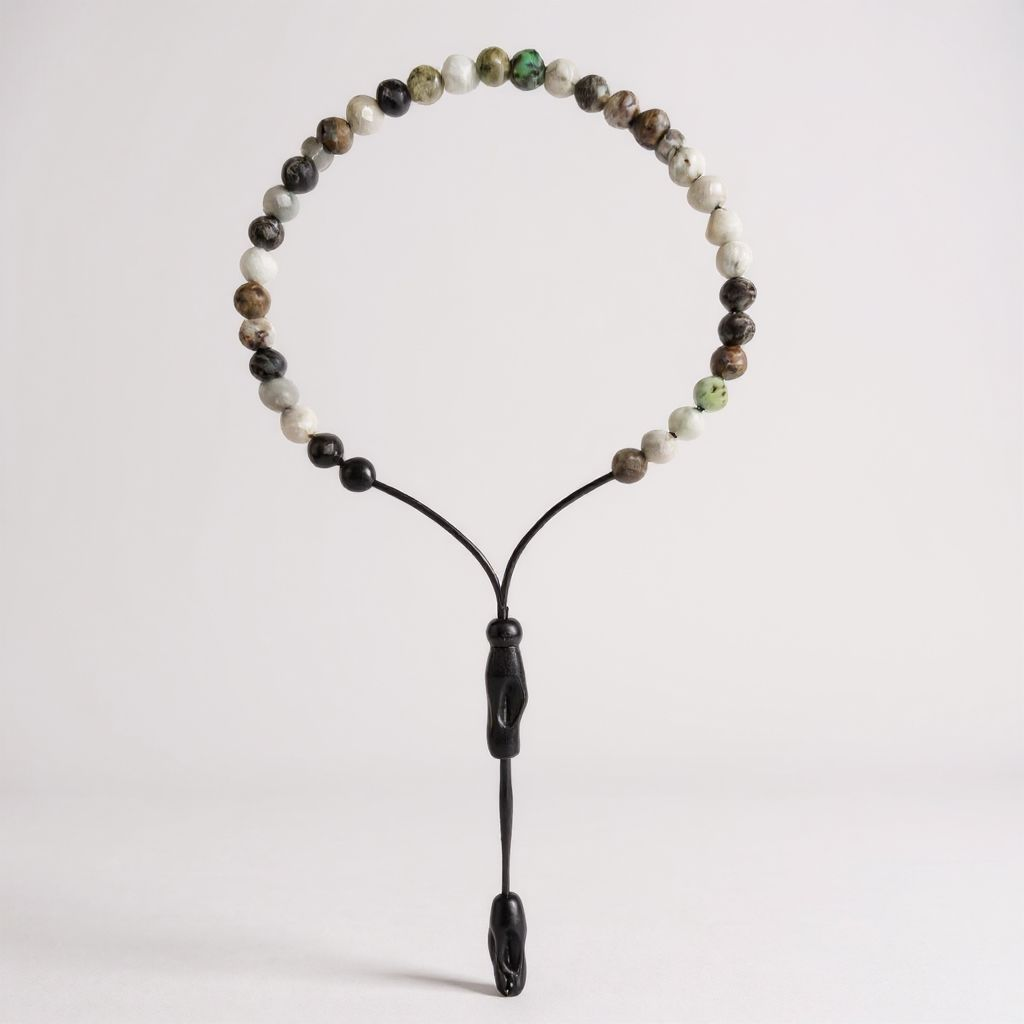 Bileklik Tespih Zarif Serisi (Fasetli Zümrüt) Siyah 5 mm