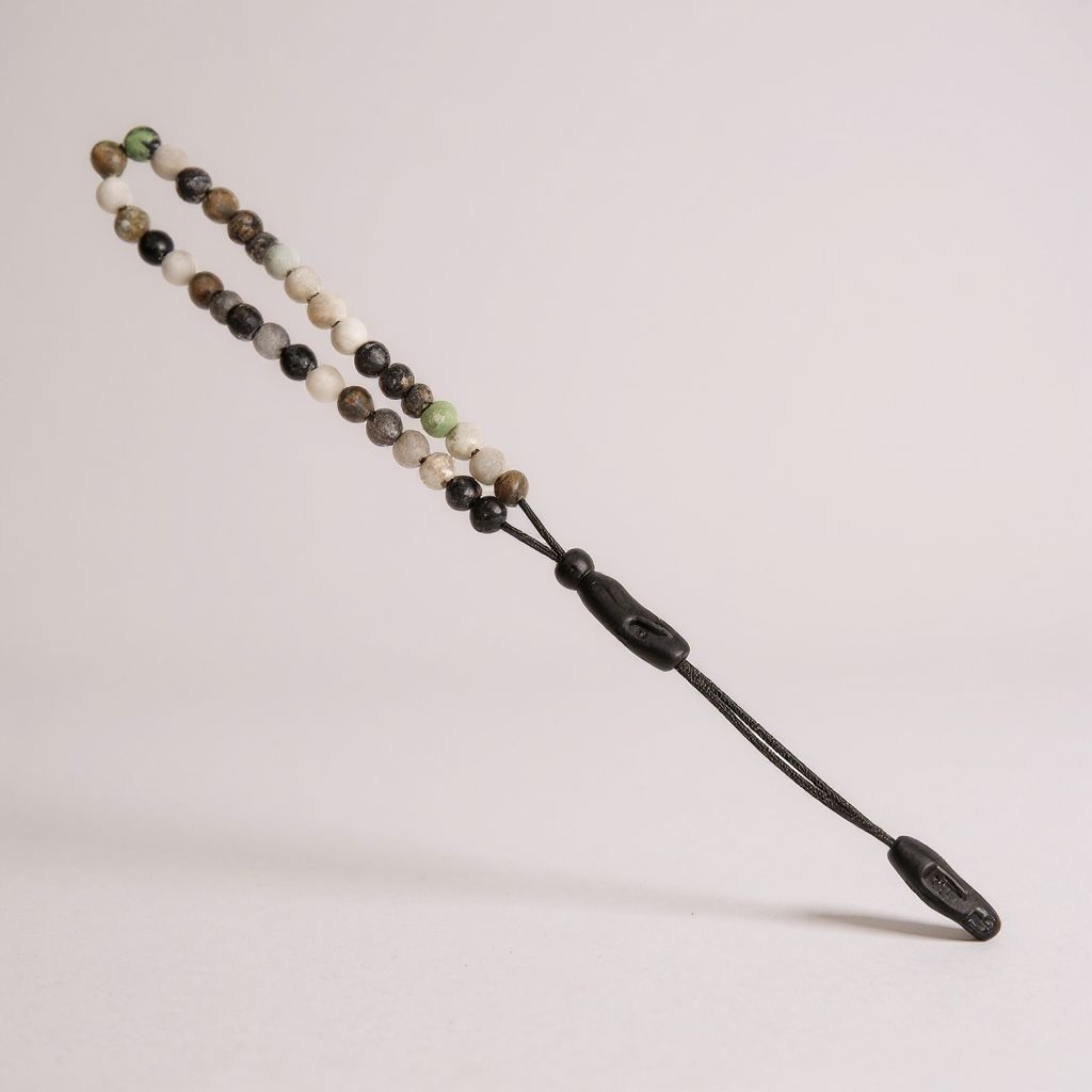 Bileklik Tespih Zarif Serisi (Fasetli Zümrüt) Siyah 5 mm