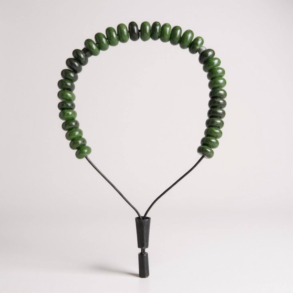 Armband-Rosenkranz-Unterlegscheiben-Serie (Dunkelgrüner Jade) 8 x 5 mm