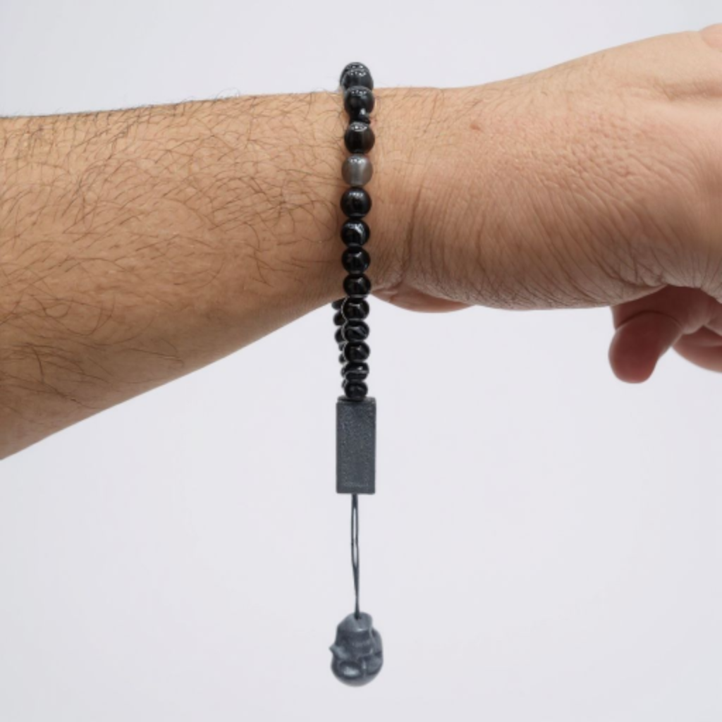 Bileklik Tespih Çekim Serisi (Siyah Akik) 6 mm