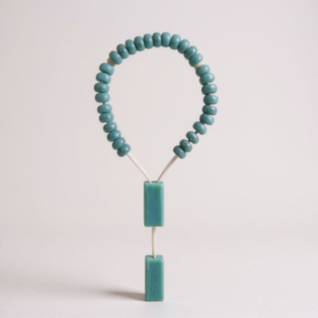 Bileklik Tespih Rondela Serisi (Yeşil turkuaz) 8*5 mm