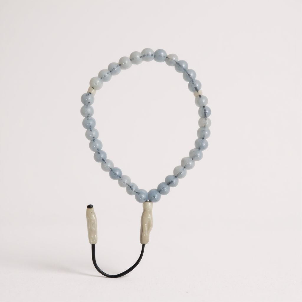 Bileklik Tespih Çekim Serisi (Açık Mavi Ceyt) 6mm