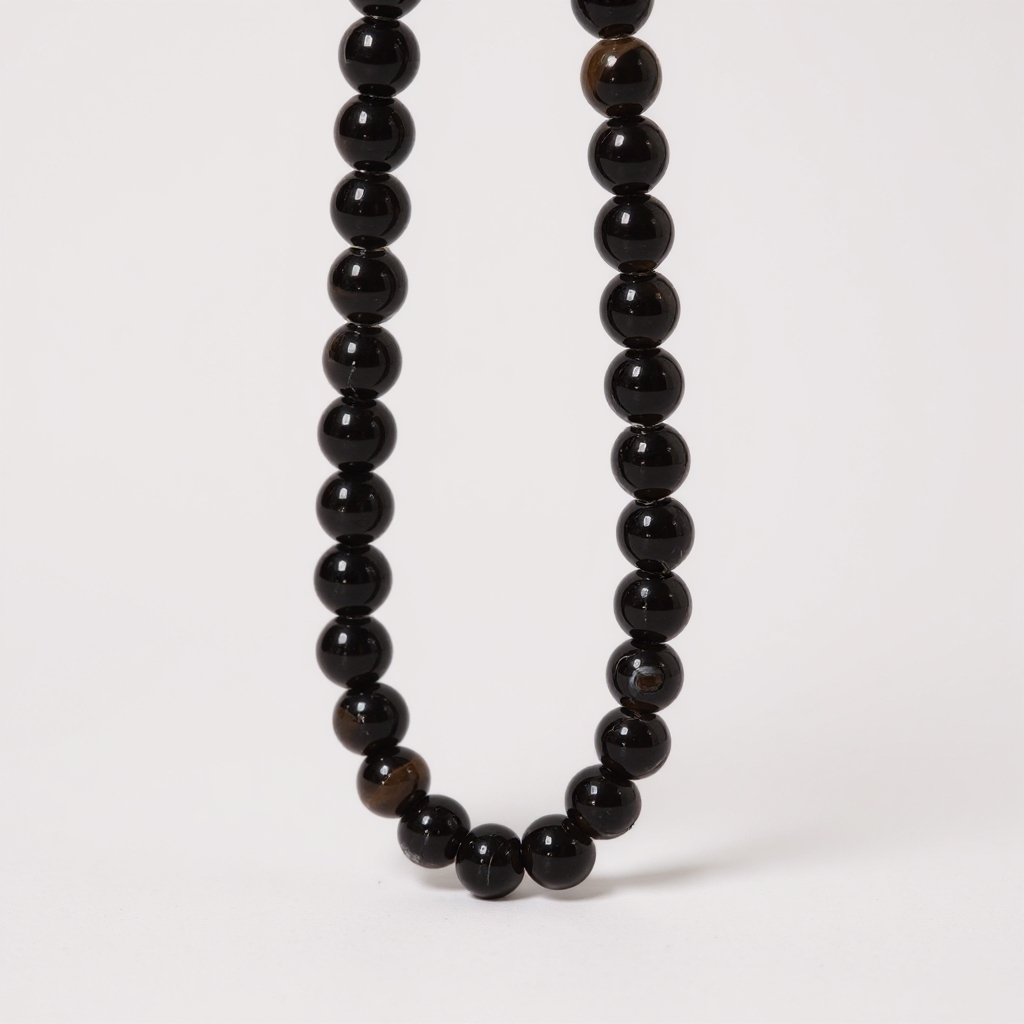 Bracelet Prayer Bead Set (Black Agate) 6 mm