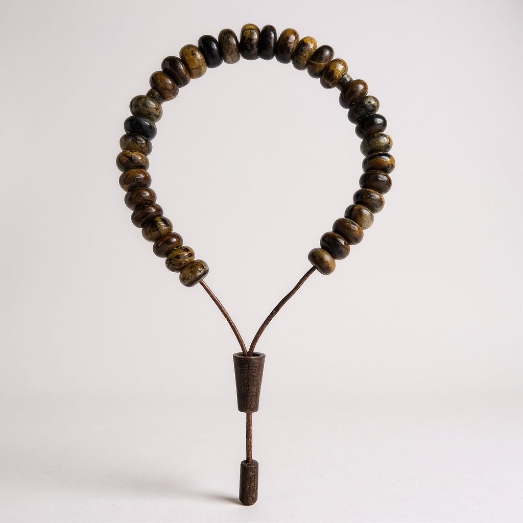 Bracelet Prayer Bead Washer Series (Tiger Eye) 8*5 mm