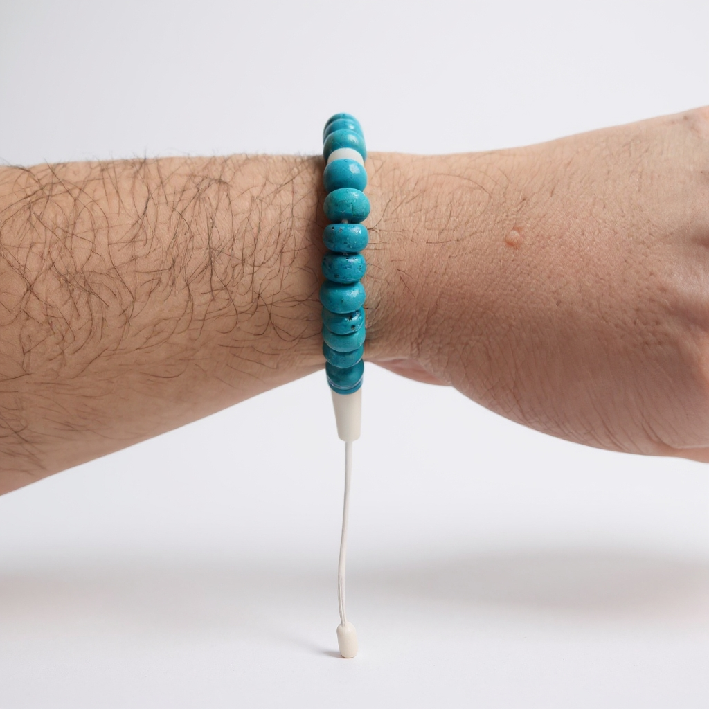 Bracelet Prayer Beads Washer Series (Turquoise Agate) 8*5 mm