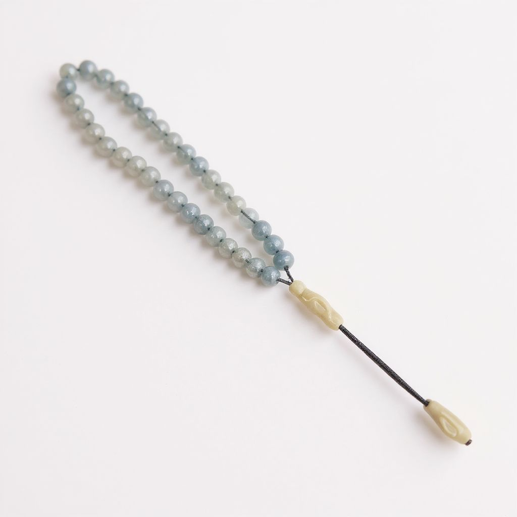 Bileklik Tespih Çekim Serisi (Açık Mavi Ceyt) 6mm