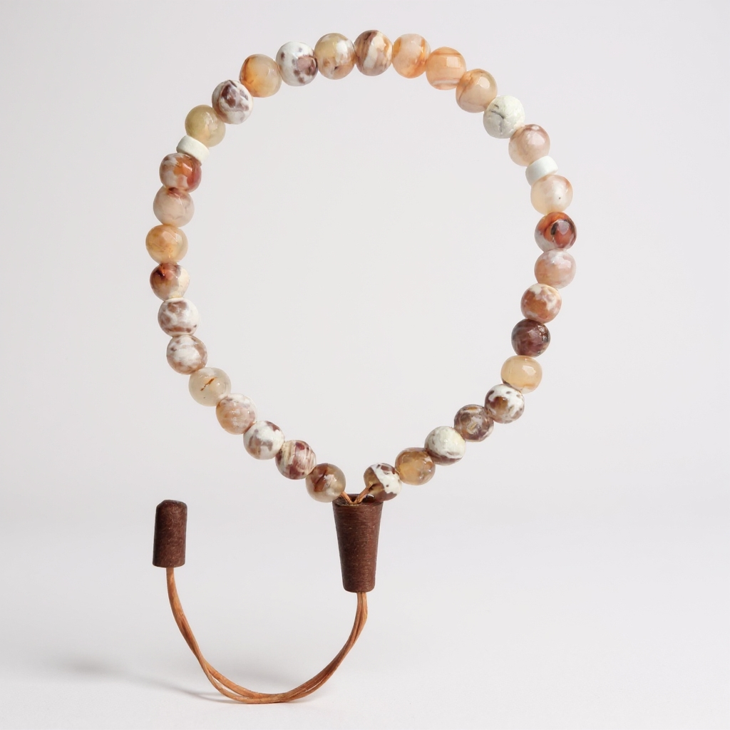 Gebetsperlen-Armbandset (Orangener Achat) 6 mm