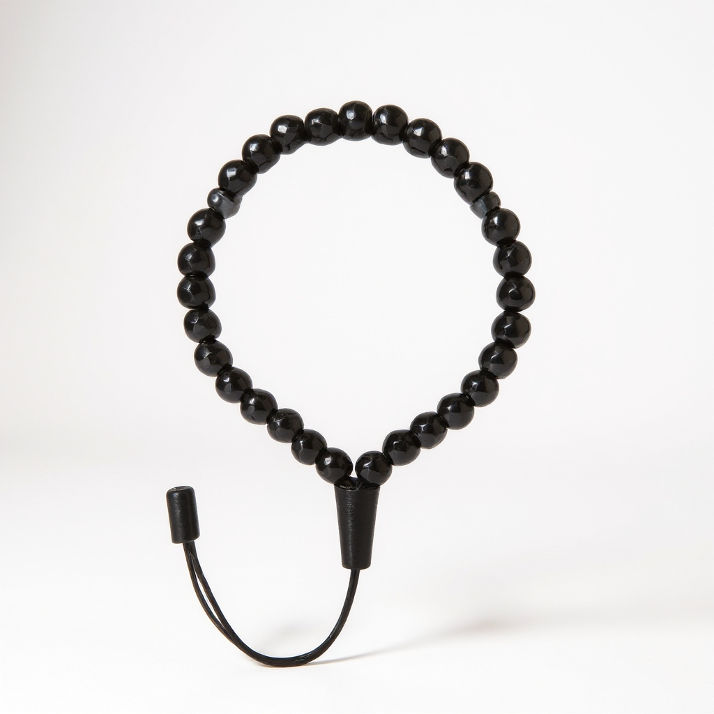 Armband-Gebetsperlen-Set (Facettenschliff, schwarzer Onyx) 6 mm