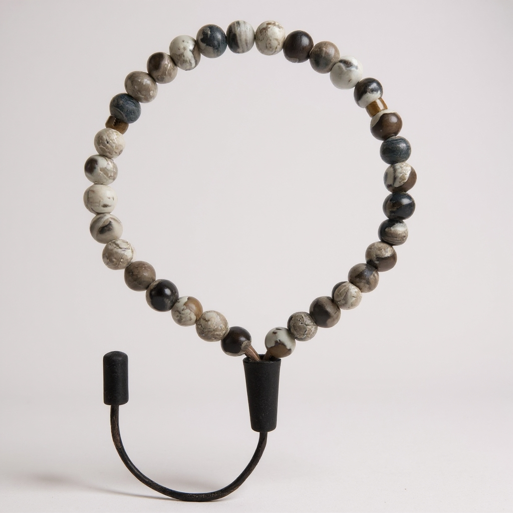 Armband-Gebetsperlen-Set (Beiger Achat) 6 mm