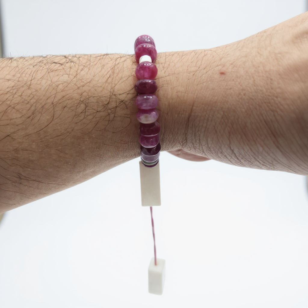 Bileklik Tespih Rondela Serisi (Pembe Ceyt) 8*5 mm