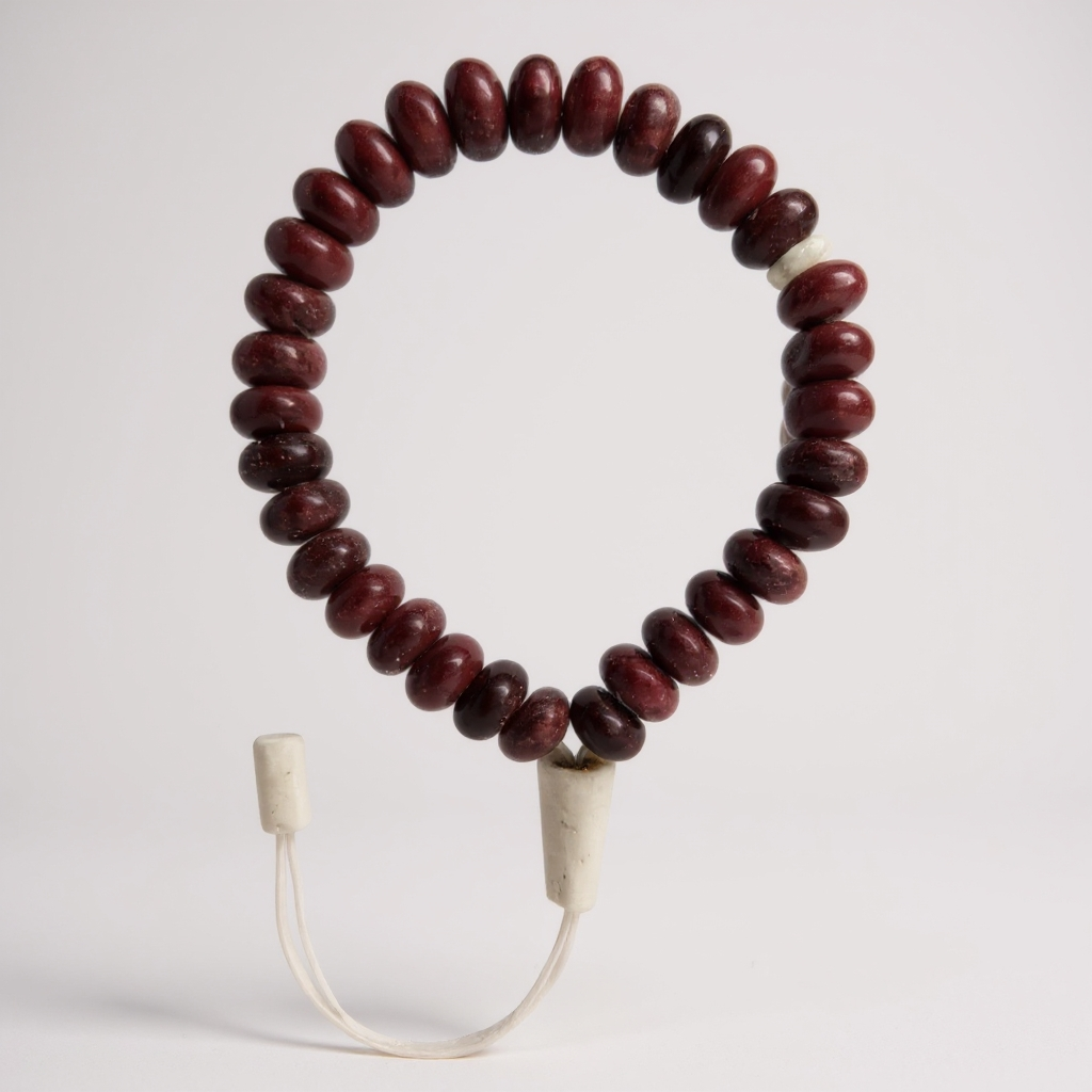 Bracelet Prayer Beads Rondela Series (Red Agate) 8*5 mm