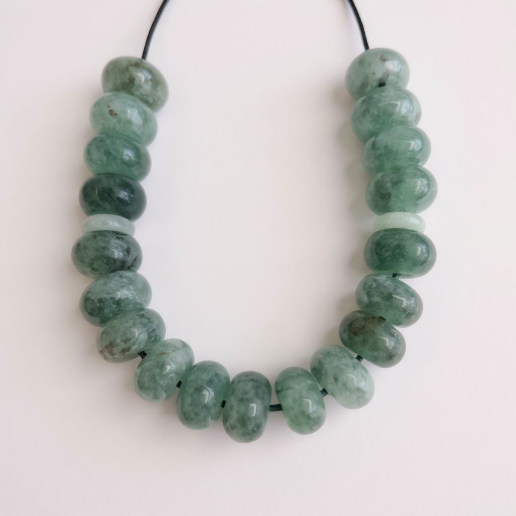 Bileklik Tespih Rondela Serisi (Zümrüt Ceyt) 8*5 mm