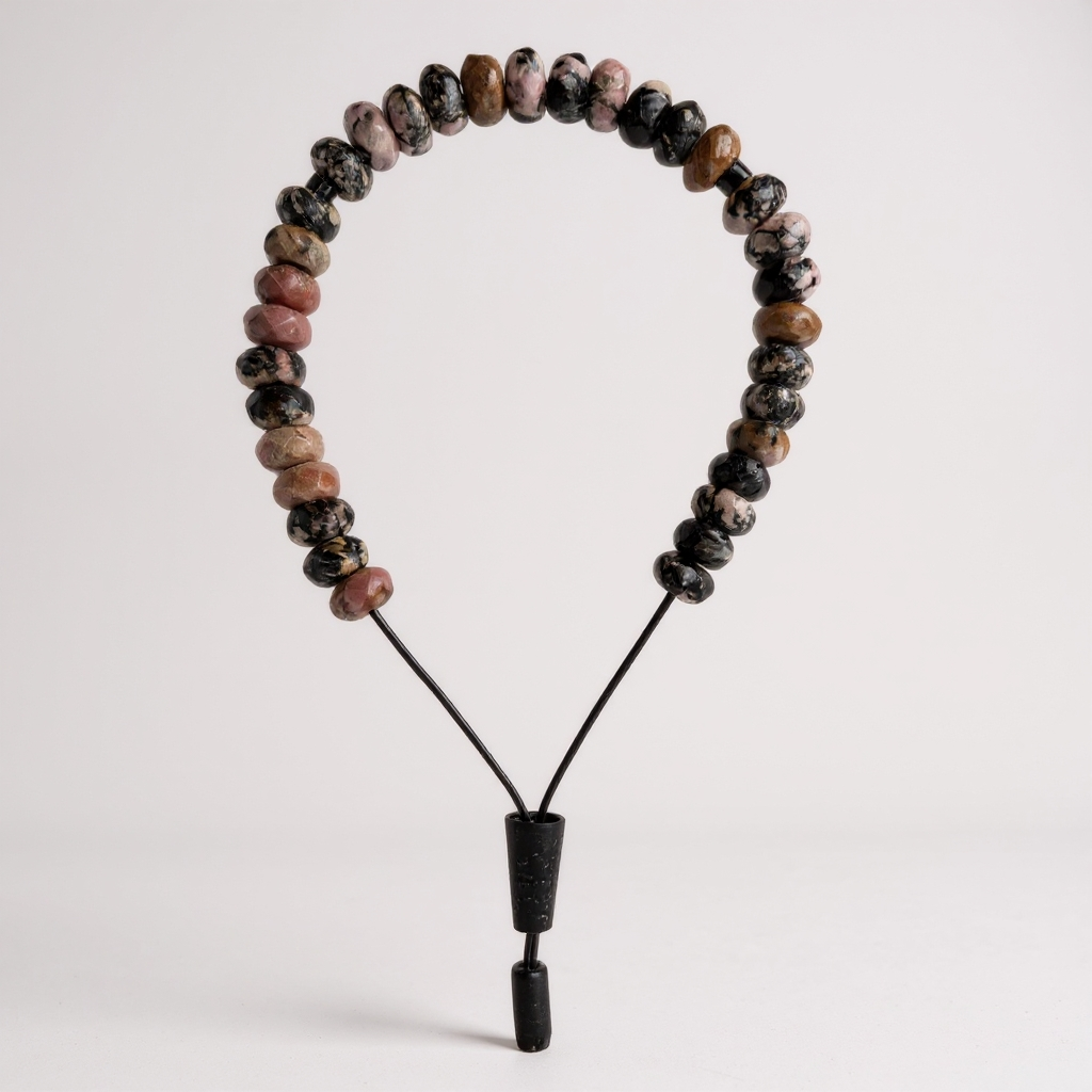 Bracelet Rosary Washer Series (Pink Rhodonite) 8*5 mm