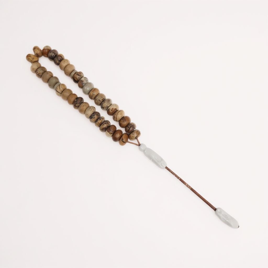 Bileklik Tespih Rondela Serisi (Toprak Jasper) 8*5 mm