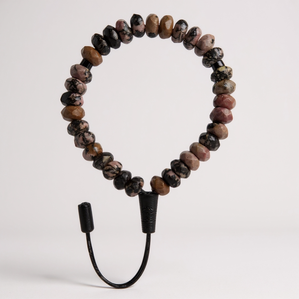 Bracelet Rosary Washer Series (Pink Rhodonite) 8*5 mm