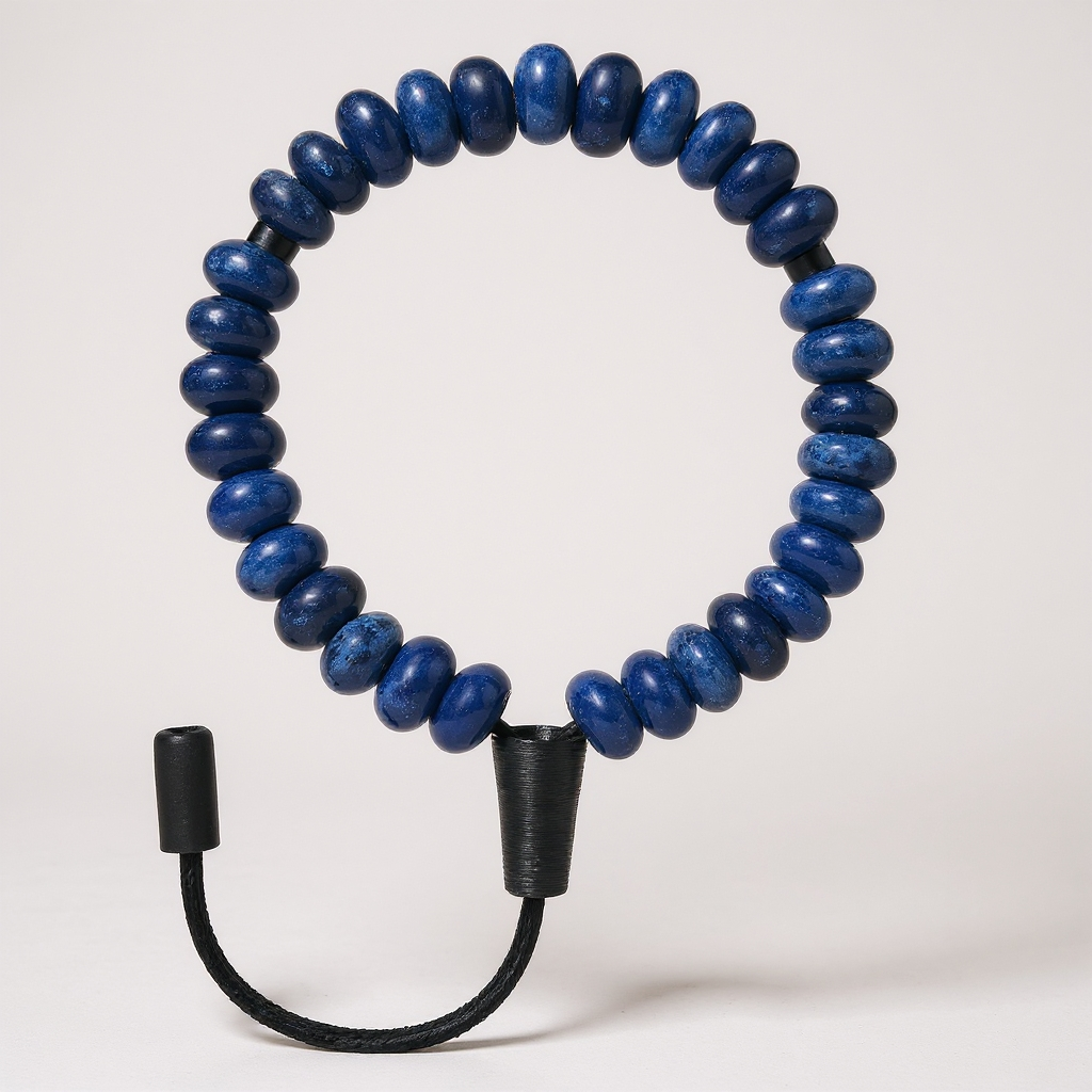 Armband-Gebetsperlen, Unterlegscheiben-Serie (Lapis Lazuli), 8 x 5 mm