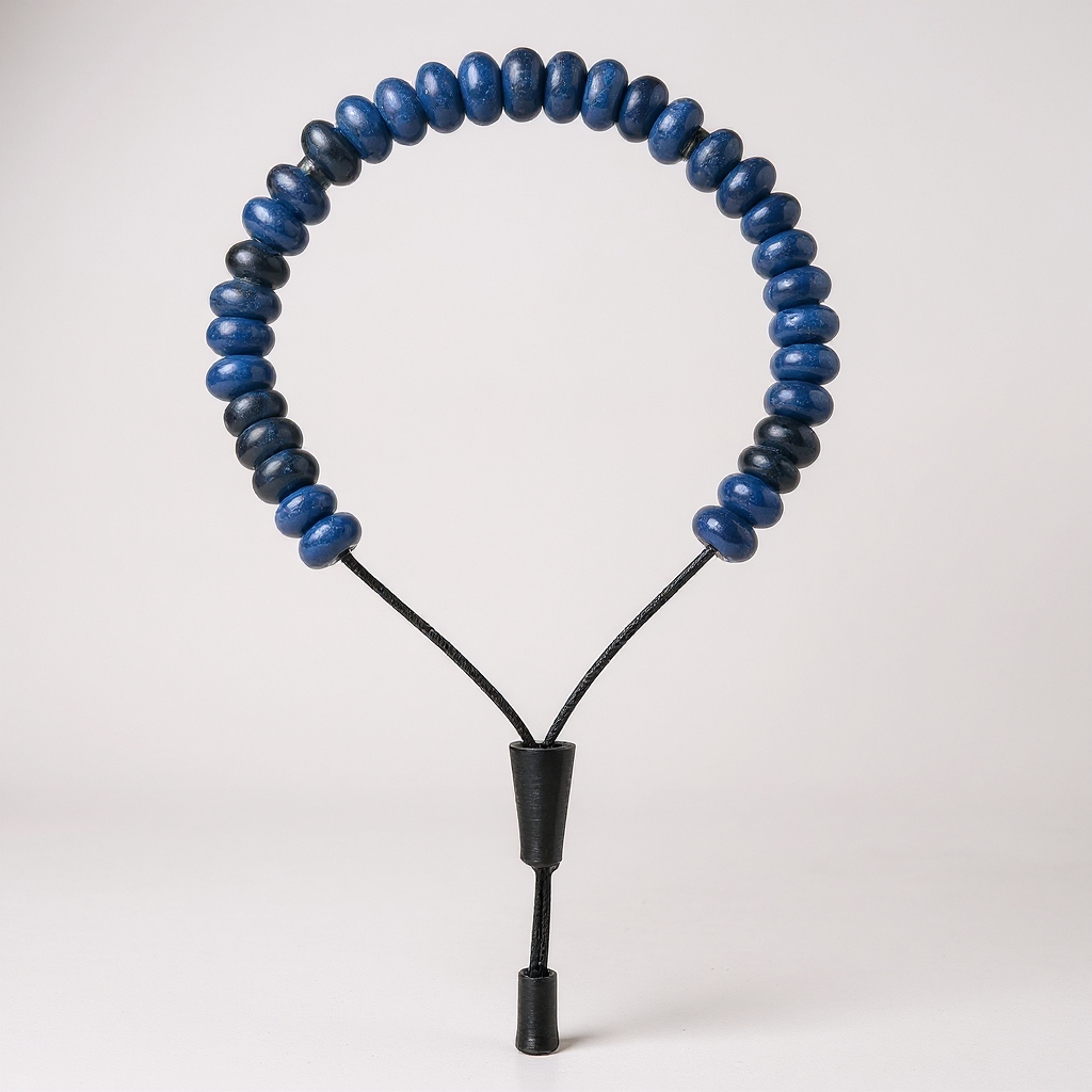 Armband-Gebetsperlen, Unterlegscheiben-Serie (Lapis Lazuli), 8 x 5 mm