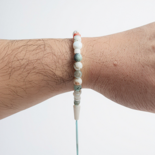 Bileklik Tespih Çekim Serisi (Açık Mavi Akik) 6 mm