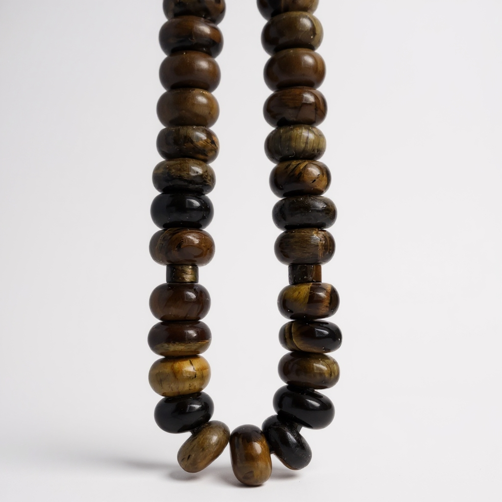 Bracelet Prayer Bead Washer Series (Tiger Eye) 8*5 mm