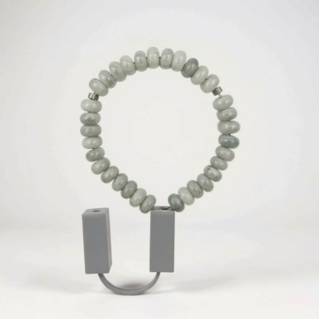 Bileklik Tespih Rondela Serisi (Gri) 8*5 mm