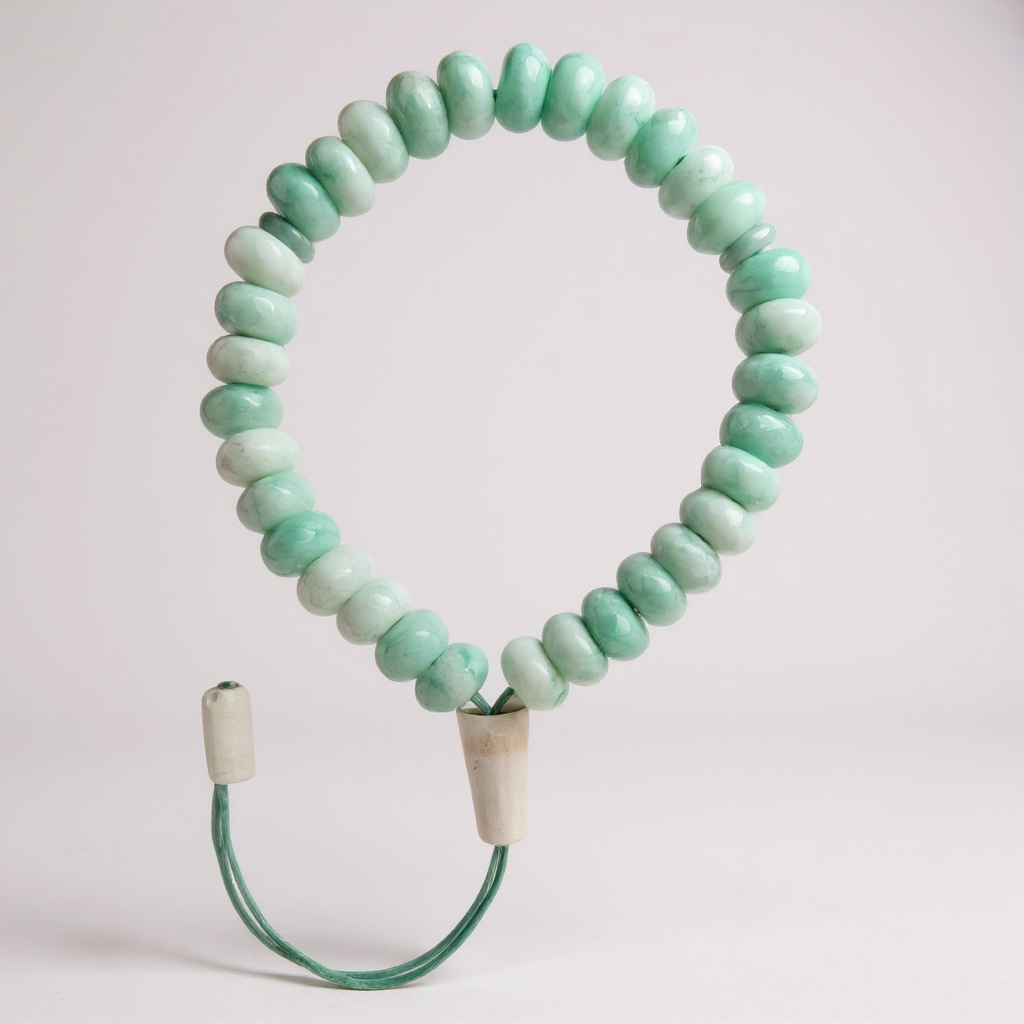 Armband-Rosenkranz-Unterlegscheiben-Serie (Türkis-Jade) 8 x 5 mm