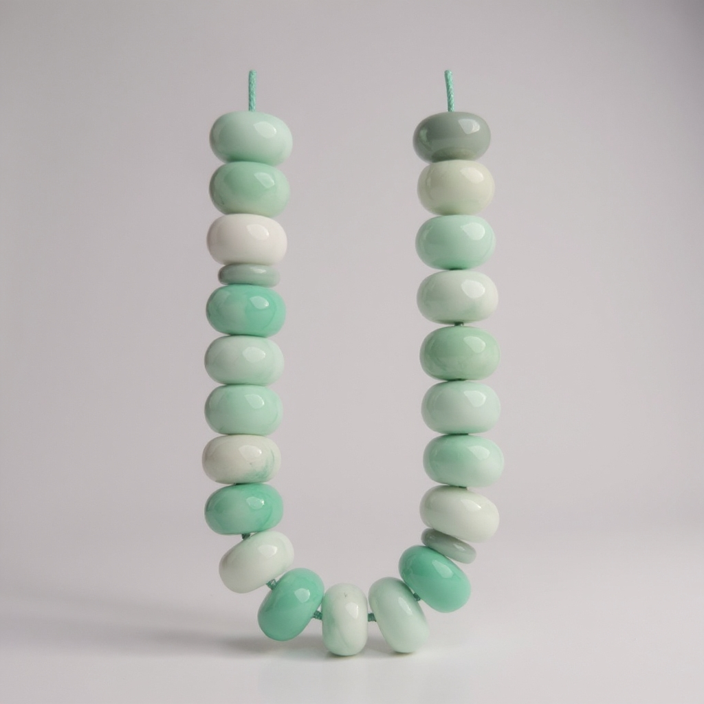 Armband-Rosenkranz-Unterlegscheiben-Serie (Türkis-Jade) 8 x 5 mm