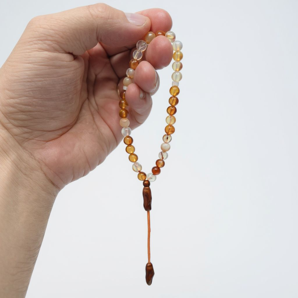 Bileklik Tespih Çekim Serisi (Turuncu Ceyt) 6mm