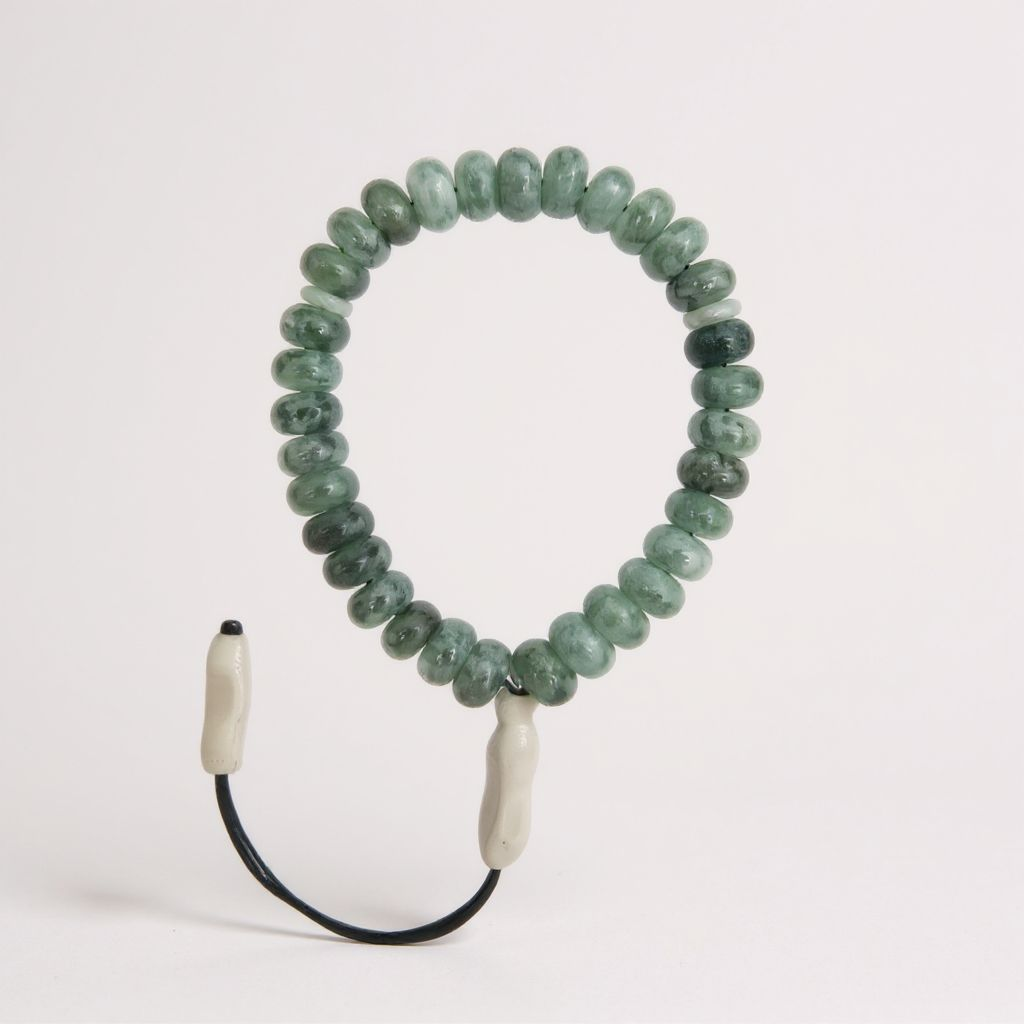 Bileklik Tespih Rondela Serisi (Zümrüt Ceyt) 8*5 mm