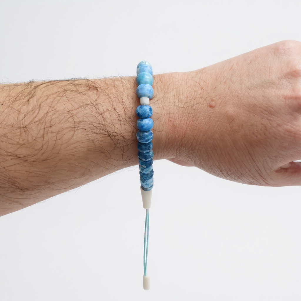 Bracelet Prayer Bead Washer Series (Apatite) 8*5 mm