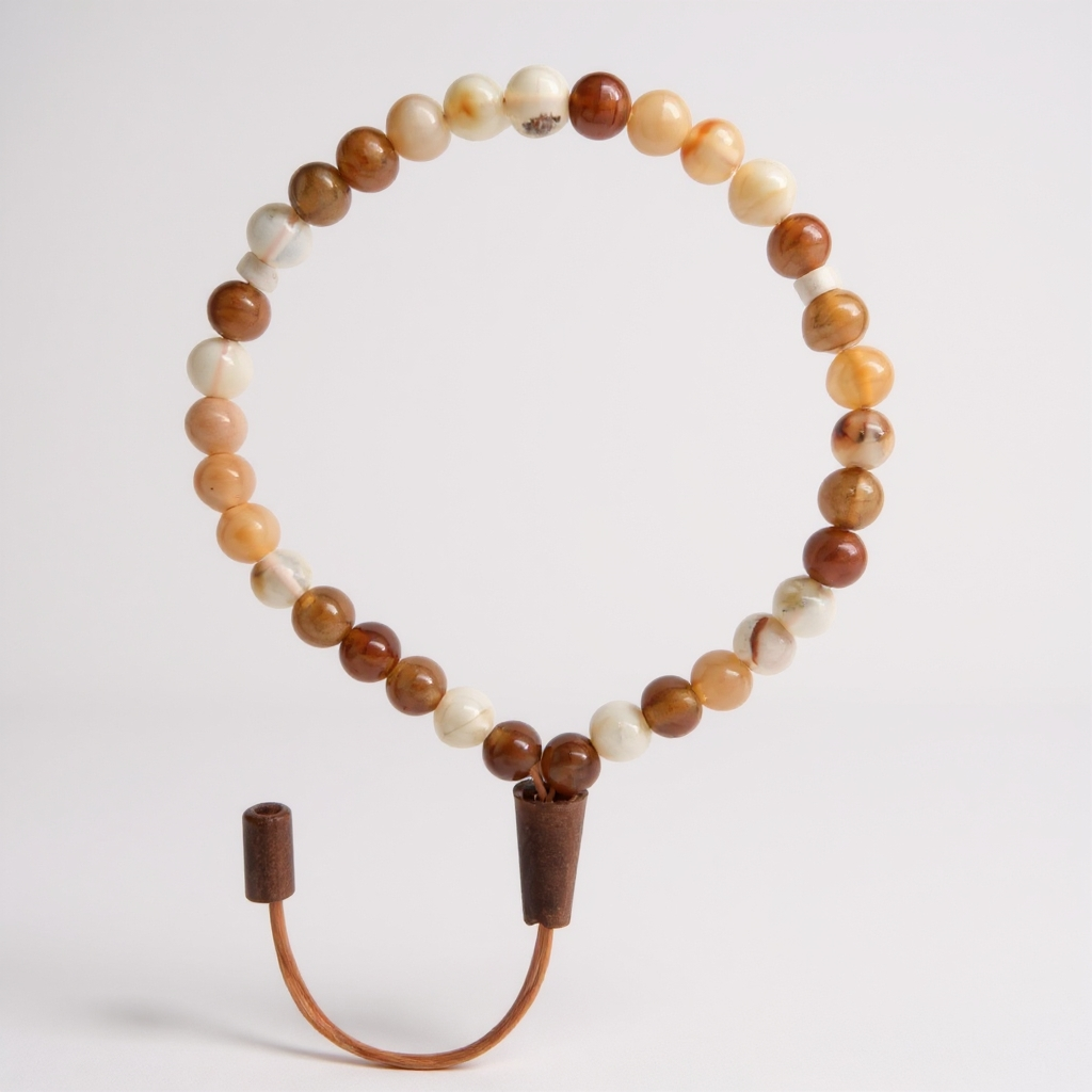 Gebetsperlen-Armbandset (Orange Jade) 6 mm