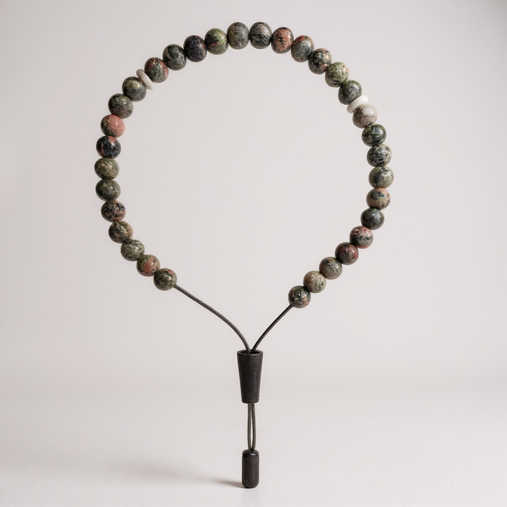 Bracelet Prayer Bead Set (Light Green Agate) 6 mm