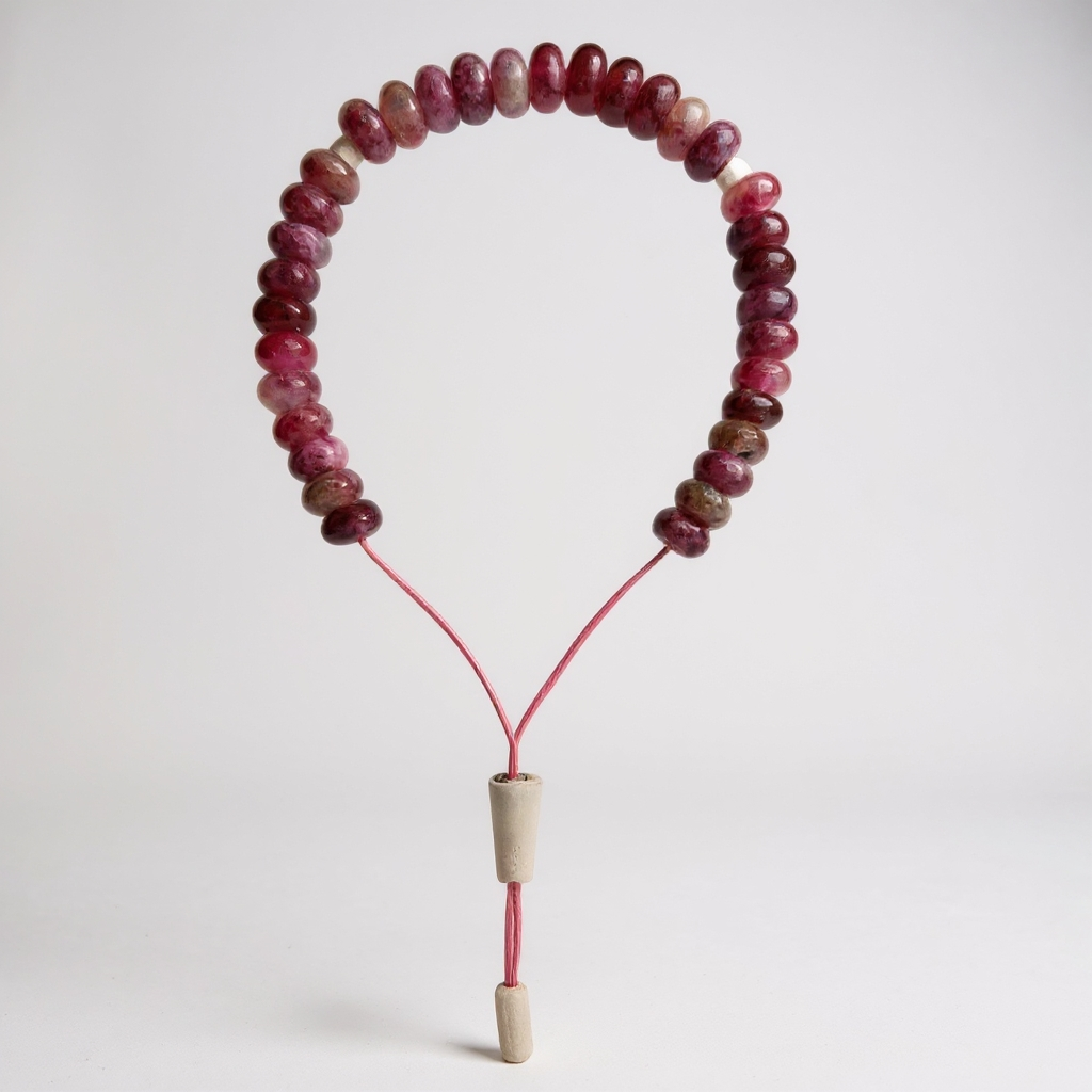 Armband-Rosenkranz-Unterlegscheiben-Serie (Rosa Jade) 8*5 mm