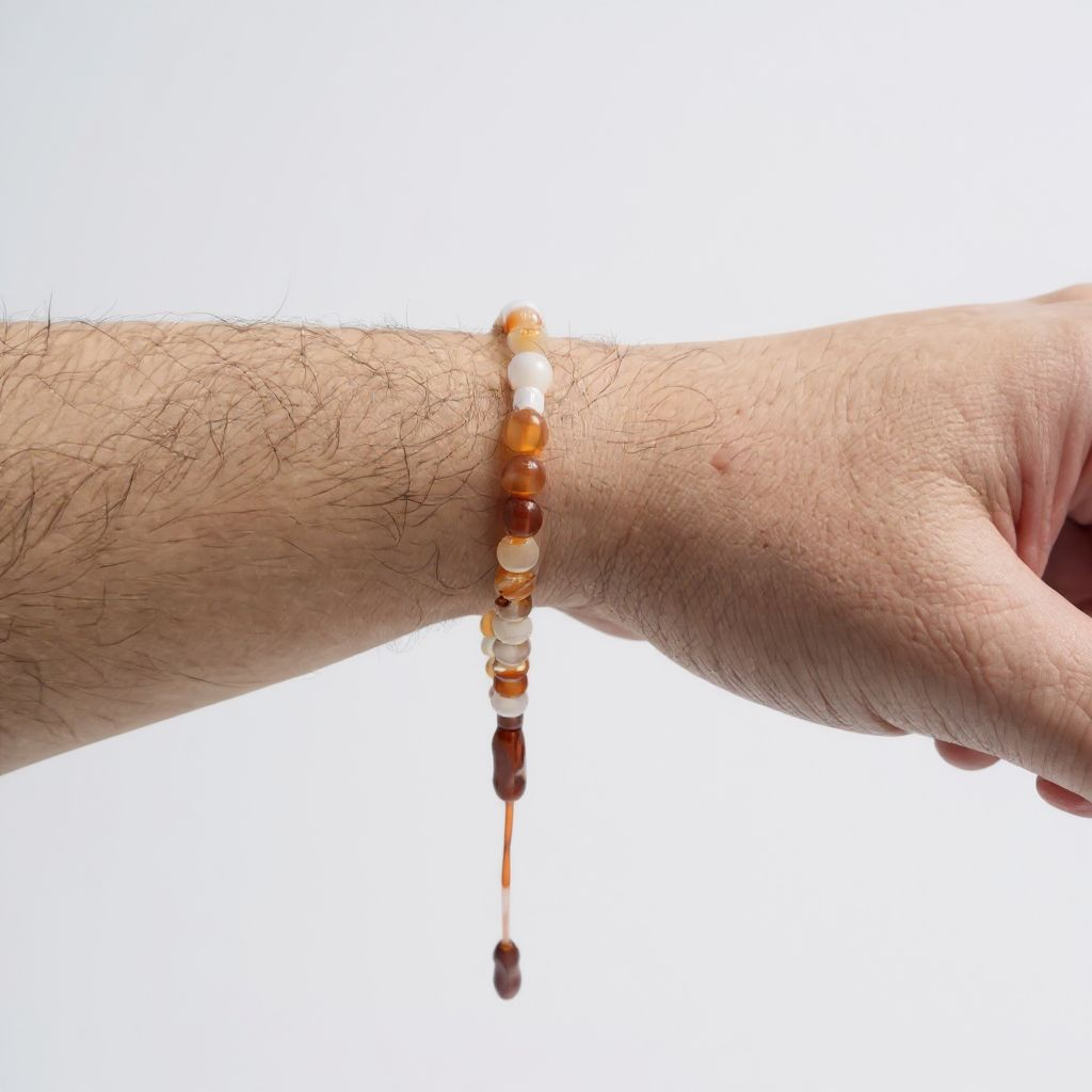 Bileklik Tespih Çekim Serisi (Turuncu Ceyt) 6mm