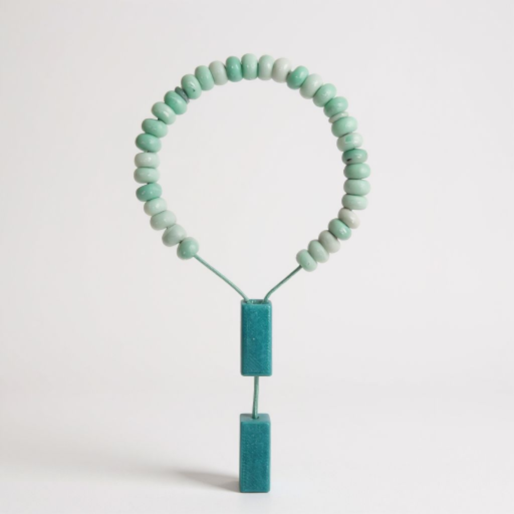 Bileklik Tespih Rondela Serisi (Turkuaz Ceyt) 8*5 mm