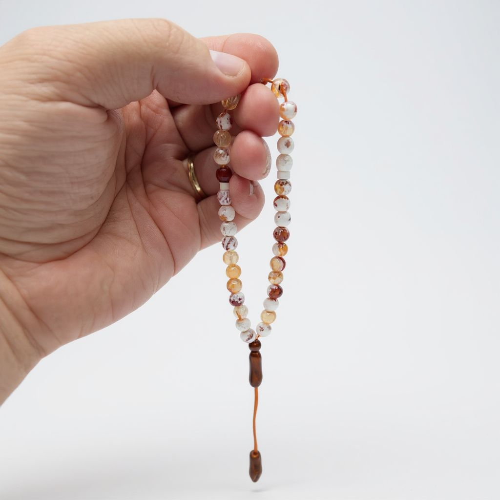 Bileklik Tespih Çekim Serisi (Akik) 6 mm