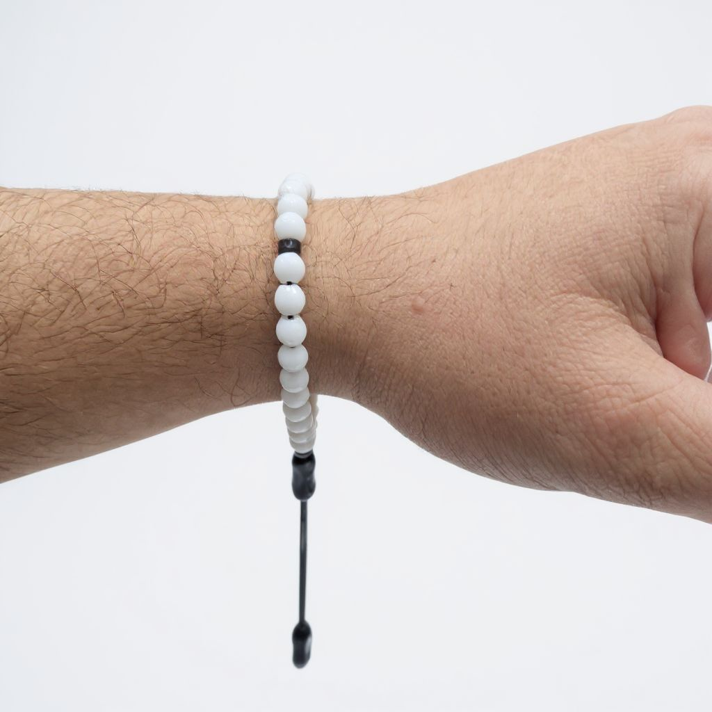Bileklik Tespih Çekim Serisi (Beyaz Oniks) 6mm