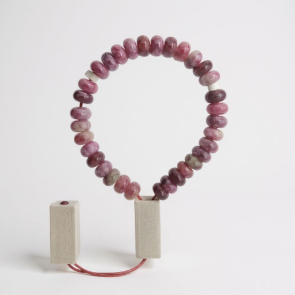 Bileklik Tespih Rondela Serisi (Pembe Ceyt) 8*5 mm