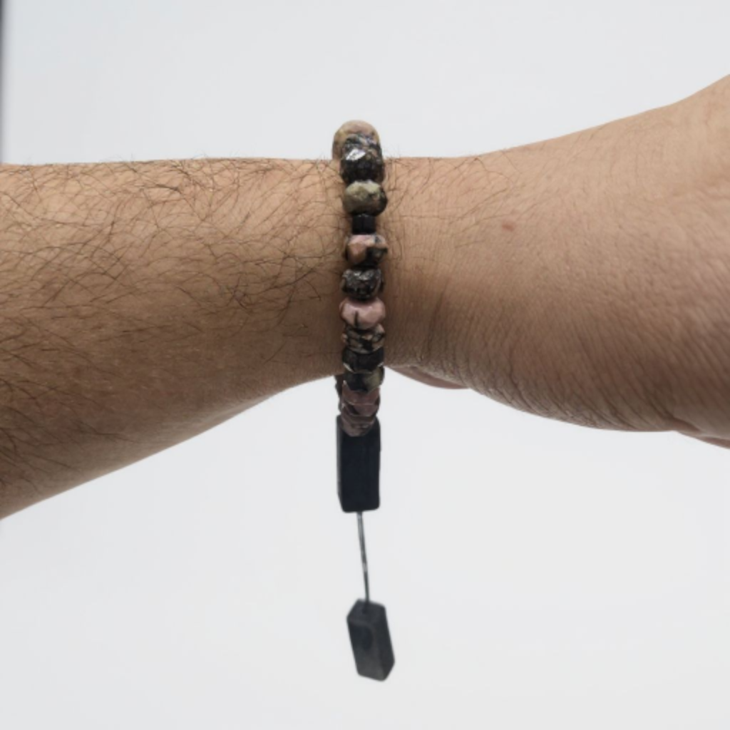 Bileklik Tespih Rondela Serisi (Pembe Rodonit) 8*5 mm