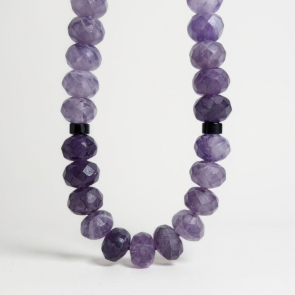 Bileklik Tespih Rondela Serisi (Ametist) 8*5 mm