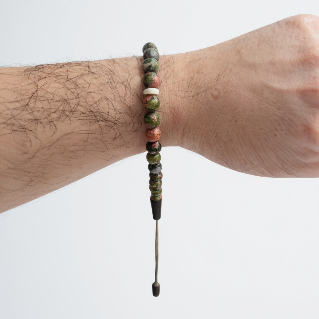 Bracelet Prayer Bead Set (Light Green Agate) 6 mm