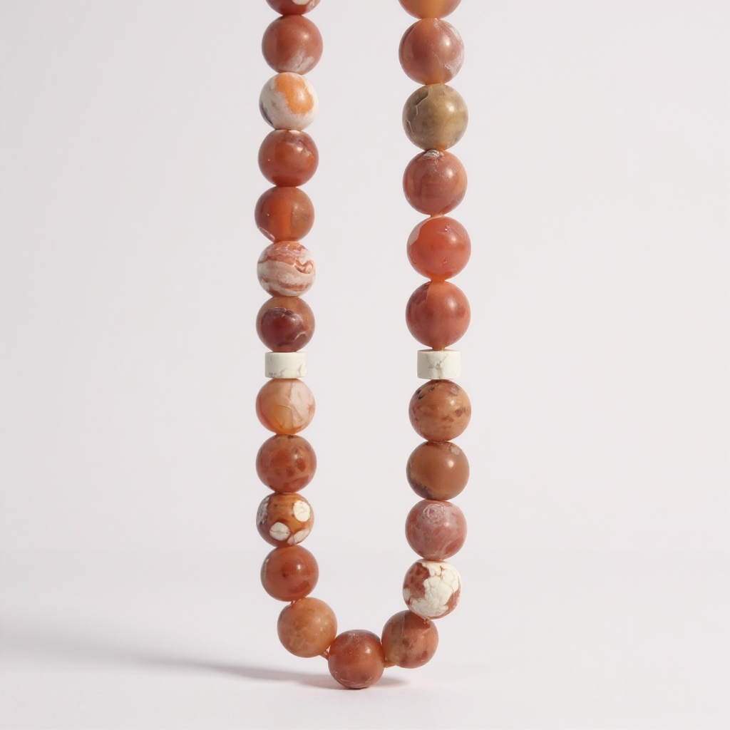 Bileklik Tespih Çekim Serisi (Mat Turuncu Akik) 6 mm