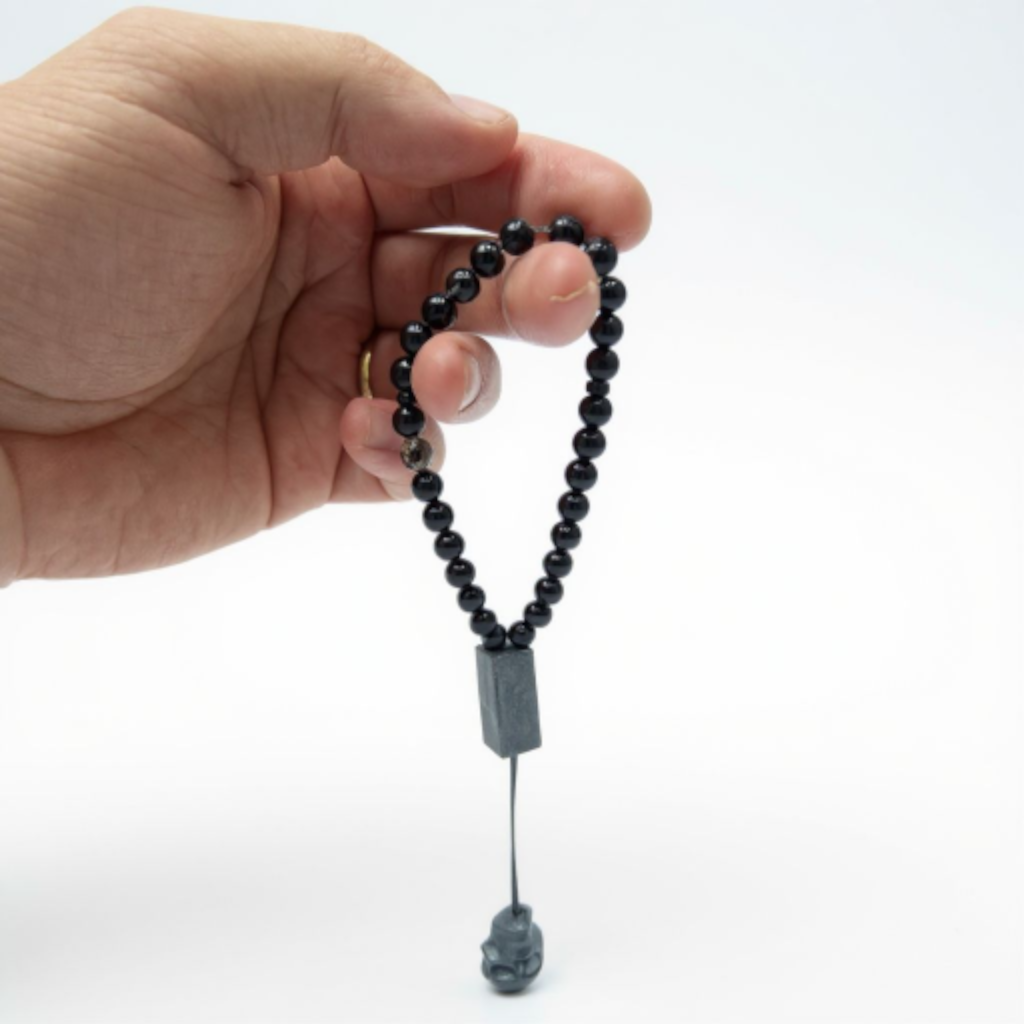 Bileklik Tespih Çekim Serisi (Siyah Akik) 6 mm
