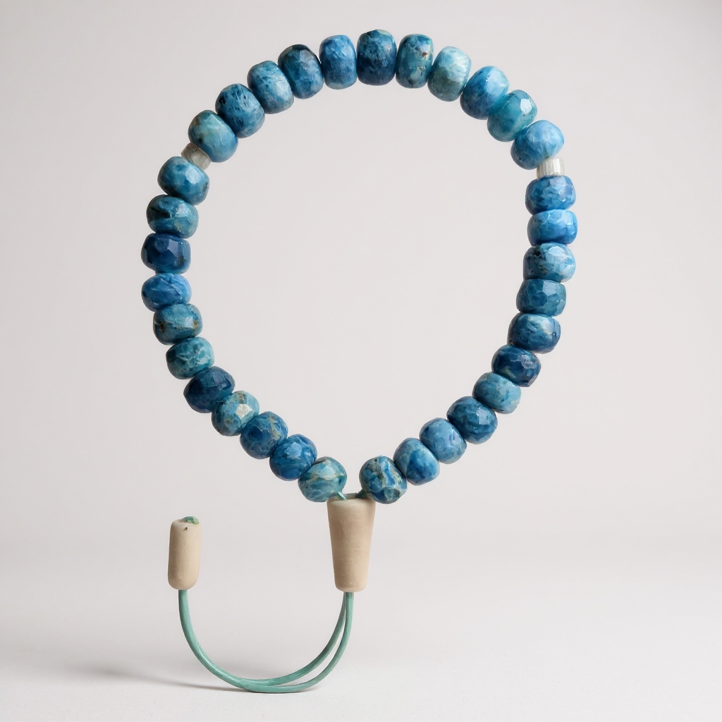Bracelet Prayer Bead Washer Series (Apatite) 8*5 mm