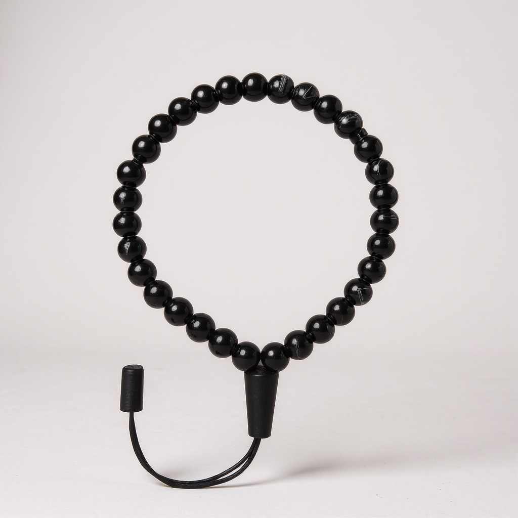 Bracelet Prayer Bead Set (Black Agate) 6 mm